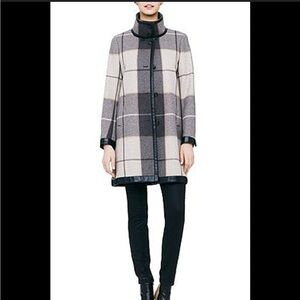 Club Monaco Plaid Italian Wool Coat